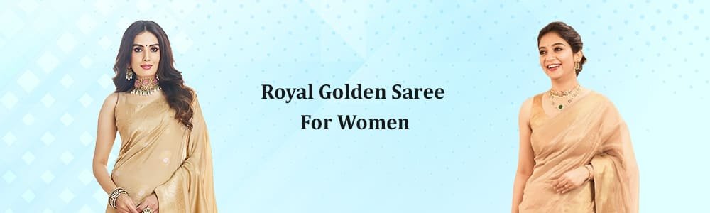 Golden Colour Saree at Best Prices