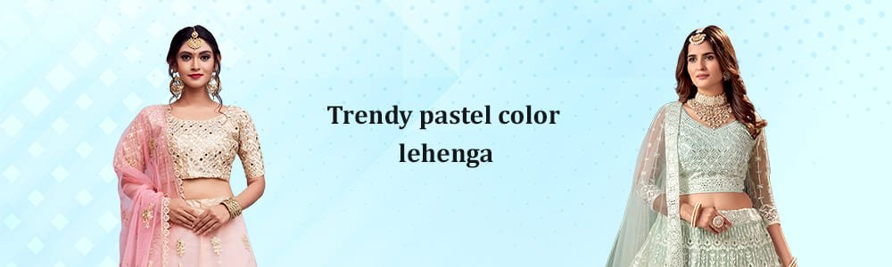 Pastel Colour Lehenga Choli for Women