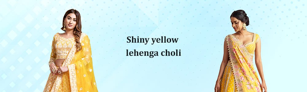 Yellow Colour Lehenga Choli for Women